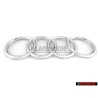 Audi Originale Anelli Fronte Logo Emblema Simbolo Cromo - 8N0853605