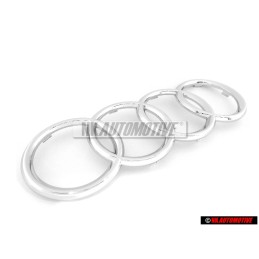 Audi Originale Anelli Fronte Logo Emblema Simbolo Cromo - 8N0853605