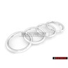 Audi Originale Anelli Fronte Logo Emblema Simbolo Cromo - 8N0853605