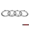 Audi Originale Anelli Fronte Logo Emblema Simbolo Cromo - 8N0853605