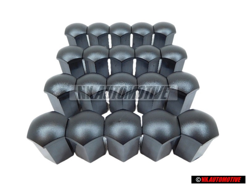20x VW Originale Calotta Per Vite Nero Satinato - 867601173 01C