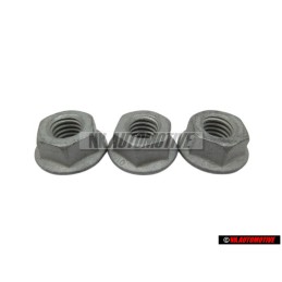 3x VW Originale Dado Flangiato Esagonale Autobloccante - N 90226404