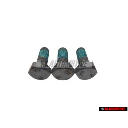 3x VW Originale Vite A Testa Esagonale, Autobloccante - N 01024041