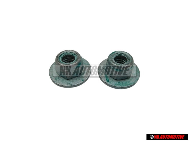 2x VW Originale Dado Esagonale, Autobloccante Con Rondella - N 90286703