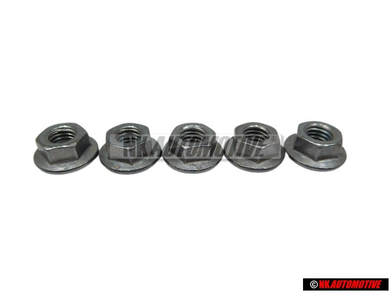 5x VW Originale Dado Flangiato Esagonale - N 10017304