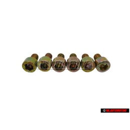 6x VW Originale Vite Cilindrica Con Testa Esagonale Interna - N 0147506
