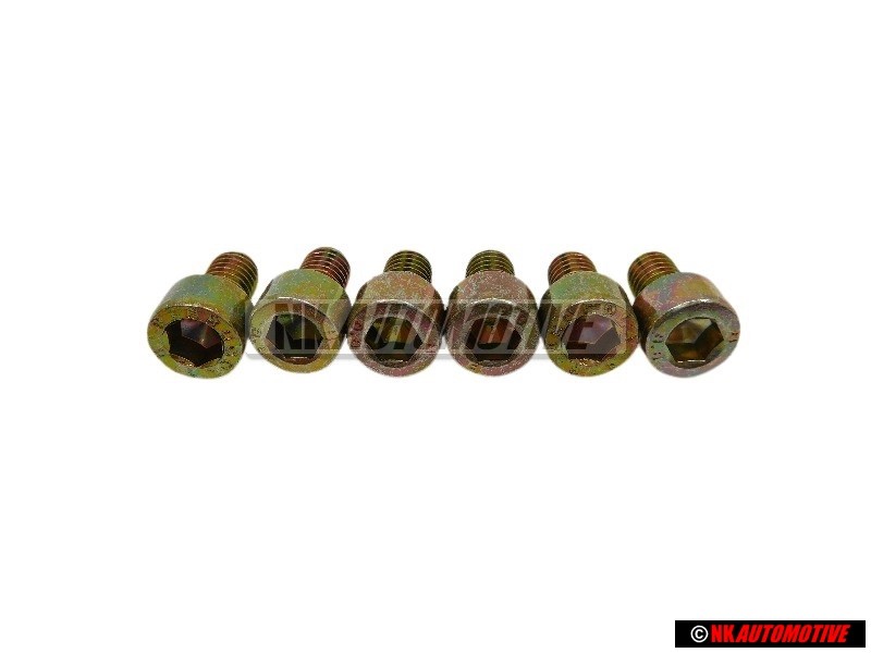 6x VW Originale Vite Cilindrica Con Testa Esagonale Interna - N 0147506