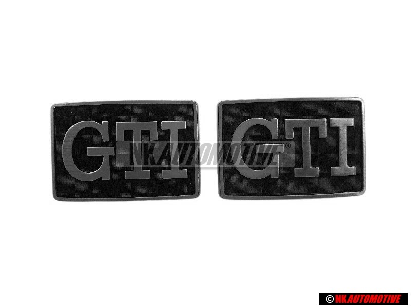2x VW Originale Scritta Nero Satinato/Cromo Speciale - 191853688J GX2