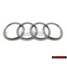 Audi Originale Anelli Coperchio Motore Logo Emblema Simbolo Argento - 4H0103940A