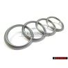 Audi Originale Anelli Coperchio Motore Logo Emblema Simbolo Argento - 4H0103940A