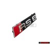Audi Originale RS6 Fronte Logo Emblema Scritta Nero Cromo Rosso - 4F0853736H 2ZZ