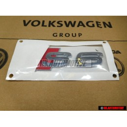 Audi Originale S6 Posteriore Logo Emblema Scritta Cromo Rosso - 4B0853735 2ZZ