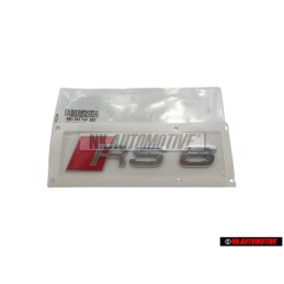 Audi Originale RS6 Posteriore Logo Emblema Scritta Cromo Rosso - 4B0853740 2ZZ