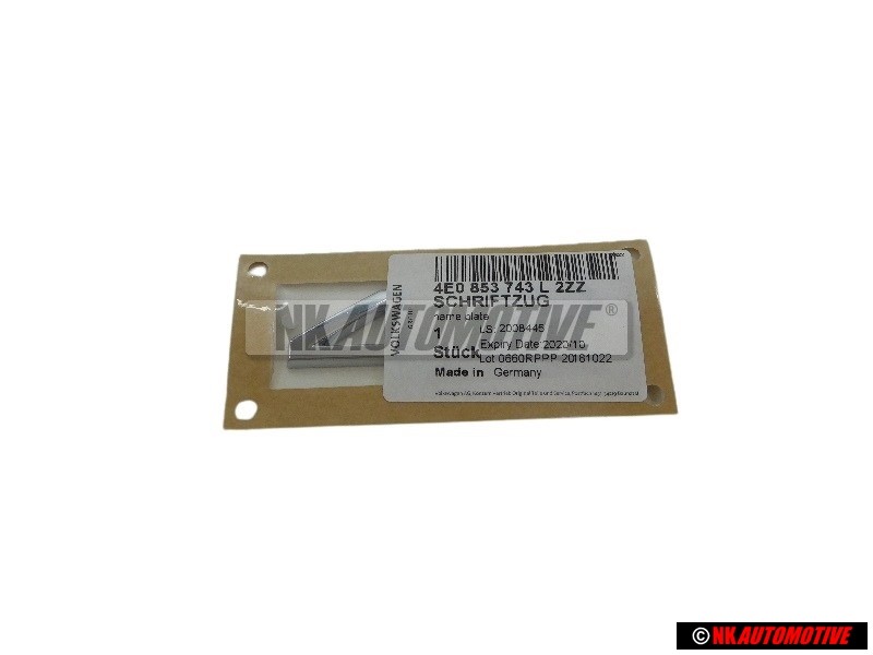 Audi Originale 4.2 Posteriore Logo Emblema Scritta Cromo - 4E0853743L 2ZZ