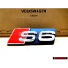 Audi Originale S6 Fronte Logo Emblema Scritta Nero Cromo Rosso - 4F0853736F 2ZZ