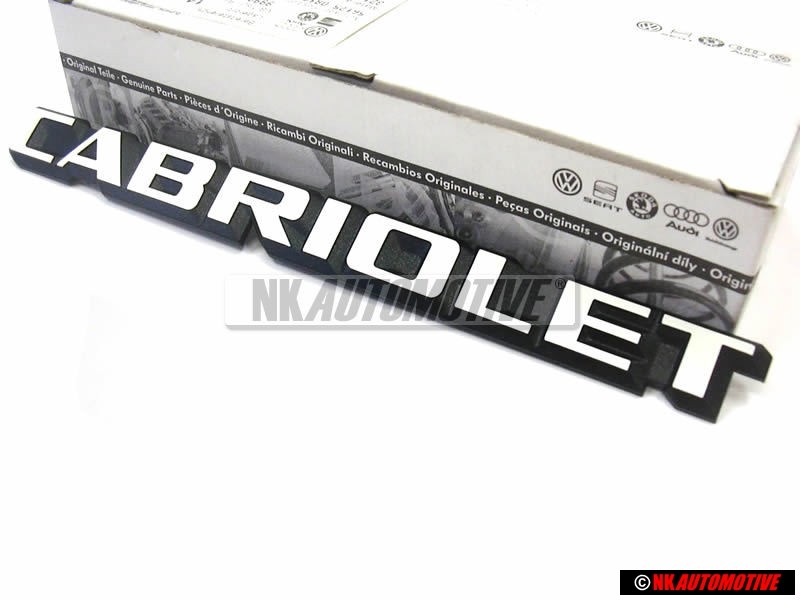 VW Originale CABRIOLET Posteriore Logo Emblema Scritta Bianco - 155853687B QK6