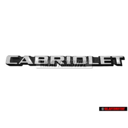 VW Originale CABRIOLET Posteriore Logo Emblema Scritta Bianco - 155853687B QK6