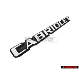 VW Originale CABRIOLET Posteriore Logo Emblema Scritta Bianco - 155853687B QK6