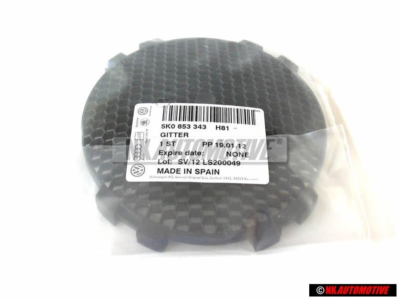 VW Originale Griglia Nido D'Ape Nero Scuro - 5K0853343 H81