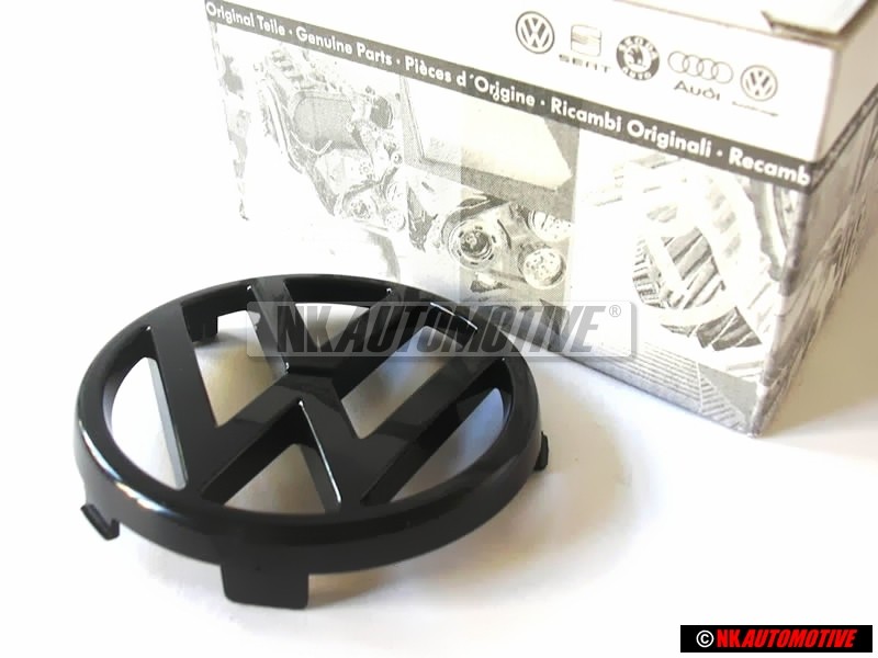 VW Originale Fronte Logo Emblema Simbolo Nero - 165853601A 01C