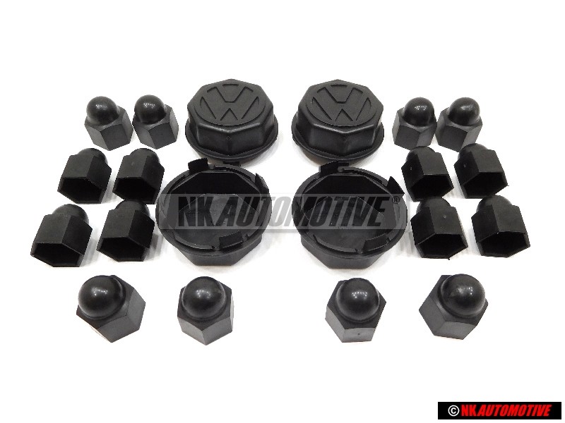 VW Originale Set 4 Ruote Centro Caps & Bolt Caps - Golf MK1/2 Cabriolet
