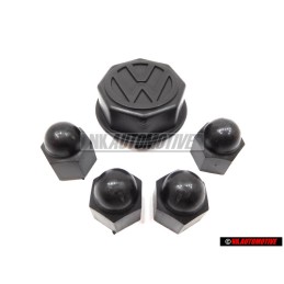 VW Originale SET Per 1 Wheel Centre Hub Caps & Bolt Caps - Golf MK1/2 Cabriolet