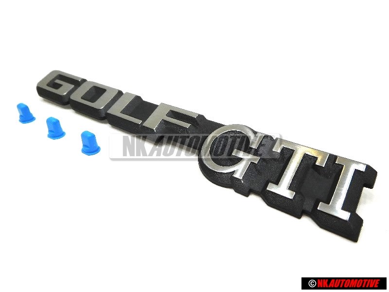 VW Originale SET Golf Gti Boot Badge Con 3 Fixing Clips - Golf MK2 Clipper