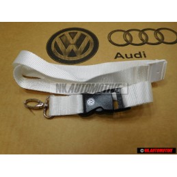 VW Originale Laccio Portachiavi Bianco - 000087610S 084