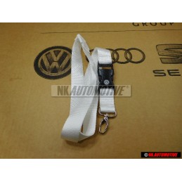 VW Originale Laccio Portachiavi Bianco - 000087610S 084