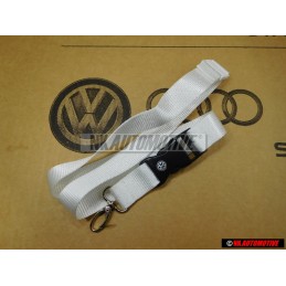 VW Originale Laccio Portachiavi Bianco - 000087610S 084