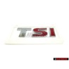 VW Originale TSI Posteriore Logo Emblema Scritta Cromo Rosso - 5K0853675N GQF