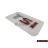 VW Originale TSI Posteriore Logo Emblema Scritta Cromo Rosso - 5K0853675N GQF
