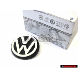 VW Originale Posteriore Logo Emblema Simbolo Nero Bianco - 191853601B QK6