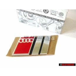 Audi Originale S2 Posteriore Logo Emblema Scritta Cromo Rosso - 895853735B 2ZZ