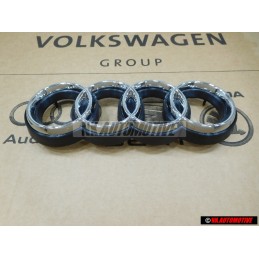 Audi Originale Anelli Fronte Logo Emblema Simbolo Nero Cromo RS2 - 8A0853600