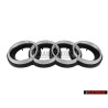 Audi Originale Anelli Fronte Logo Emblema Simbolo Nero Cromo RS2 - 8A0853600