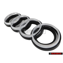 Audi Originale Anelli Fronte Logo Emblema Simbolo Nero Cromo RS2 - 8A0853600