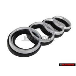 Audi Originale Anelli Fronte Logo Emblema Simbolo Nero Cromo RS2 - 8A0853600