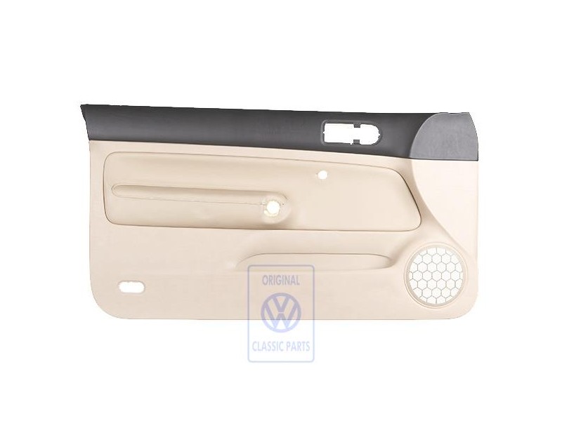 VW Originale Rivestimento Porta (Pelle) Nero/Beige Chiaro - 1J3867011CJFWZ