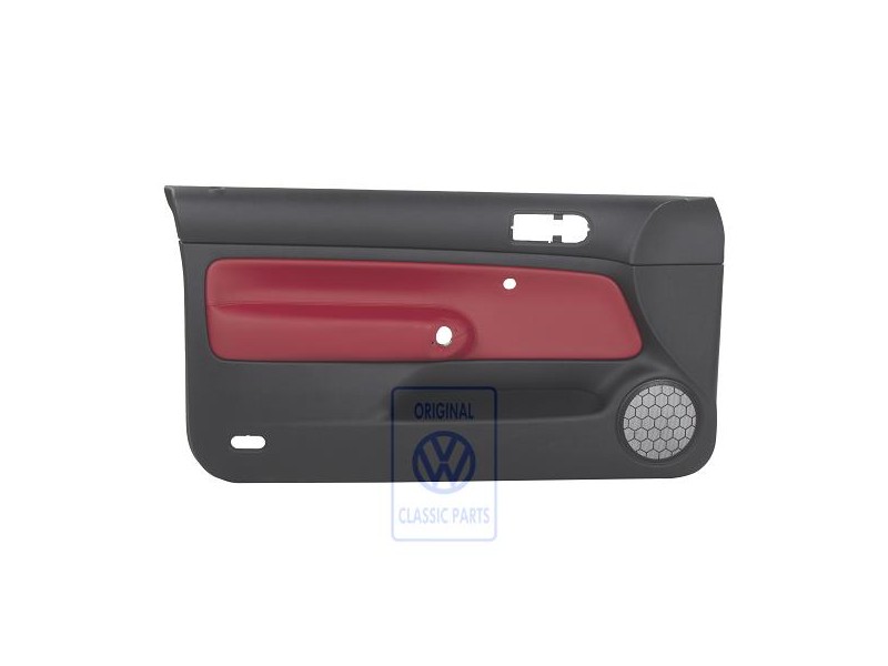 VW Originale Rivestimento Porta (Pelle) Rosso - 1J3867011DNLLD