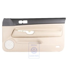 VW Originale Rivestimento Porta Pelle Nero/Beige Chiaro - 1J3867012CPFWZ