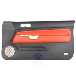 VW Originale Rivestimento Porta Pelle Nero/Arancio Tropic - 1J3867012CPGEB