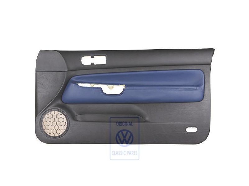 VW Originale Rivestimento Porta Pelle Nero/Blu Orbita - 1J3867012CPGEC