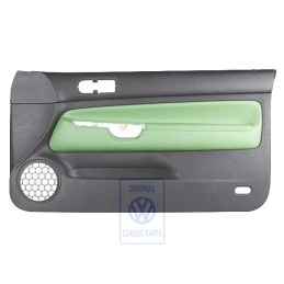VW Originale Rivestimento Porta Pelle Nero/Verde Cosmico - 1J3867012CPGED