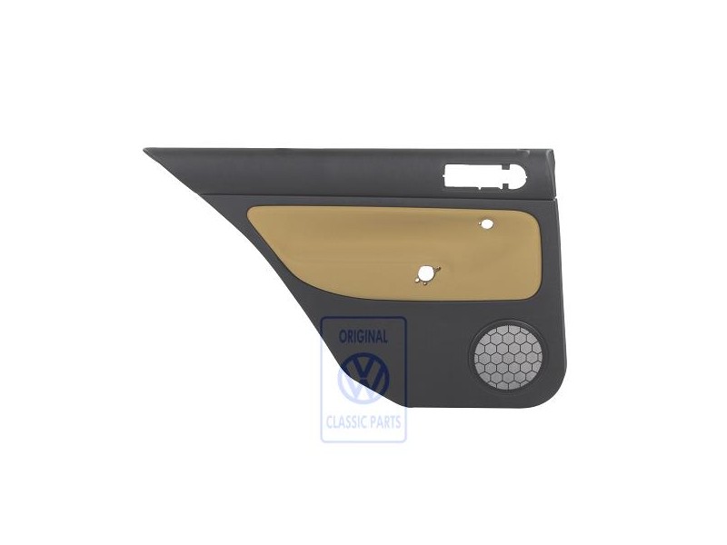 VW Originale Rivestimento Porta (Pelle) Nero/Jazzblue - 1J3867012EDHSE