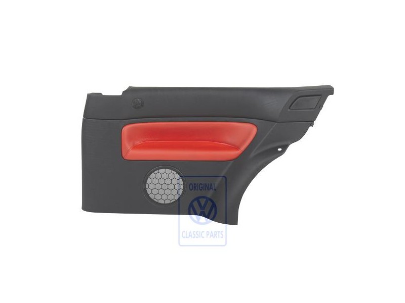 VW Originale Rivestimento Laterale (Pelle) Nero/Arancio Tropic - 1J3867044AQGEB
