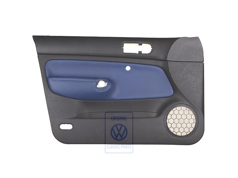 VW Originale Rivestimento Porta (Pelle) Nero/Blu Orbita - 1J4867011DJGEC
