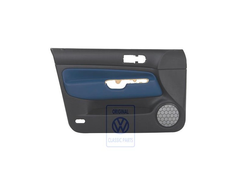 VW Originale Rivestimento Porta (Pelle) Nero/Jazzblue - 1J4867011FDHSE