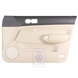 VW Originale Rivestimento Porta Pelle Nero/Beige Chiaro - 1J4867012DCFWZ