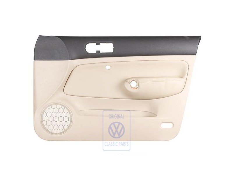 VW Originale Rivestimento Porta Pelle Nero/Beige Chiaro - 1J4867012DCFWZ